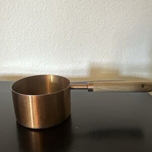 Vintage Copper Measuring Cup *1 Cup Wooden Handle
